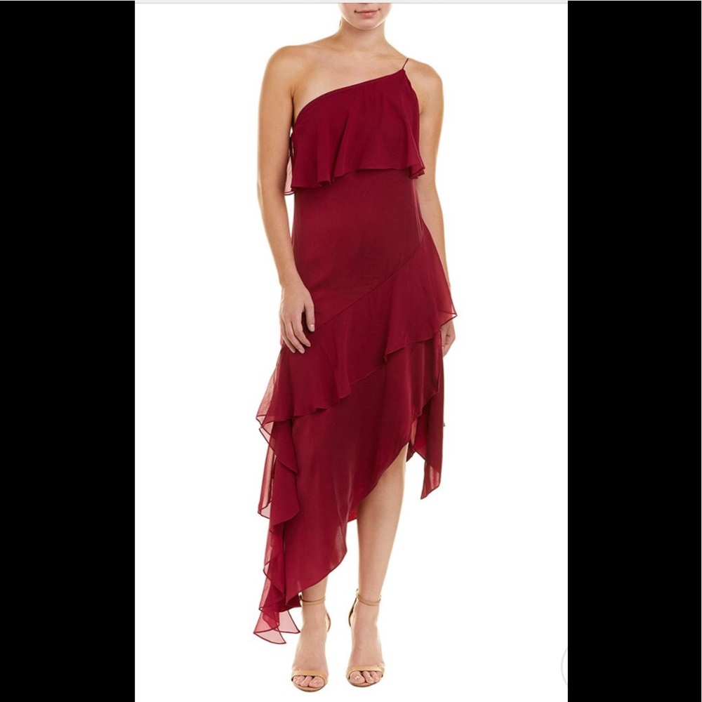 One ShoulderTiered Ruffle Dress.